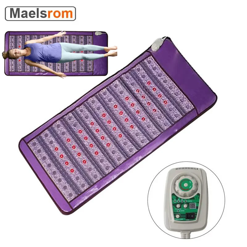

Photon Bio Amethyst Tourmaline Bian-stone Heating Massage Mattress Far Infrared Therapy Negative Ions Hot Stone Mat Magnetic Mat