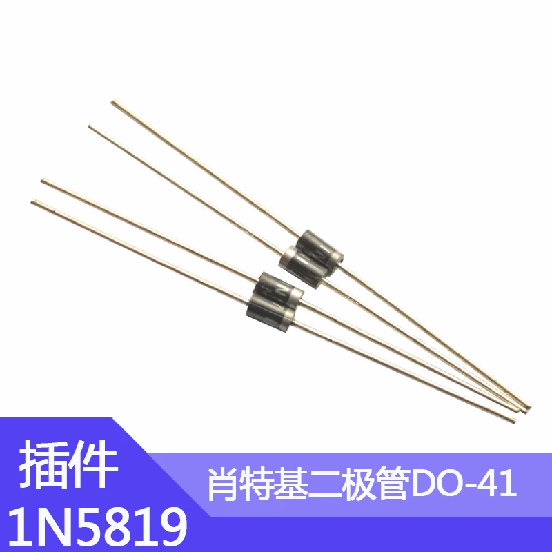 100pcs 1n5819 Rectifier Diode 1a40v Schottky Diode 40v Rectifier Diode In-line Do-41