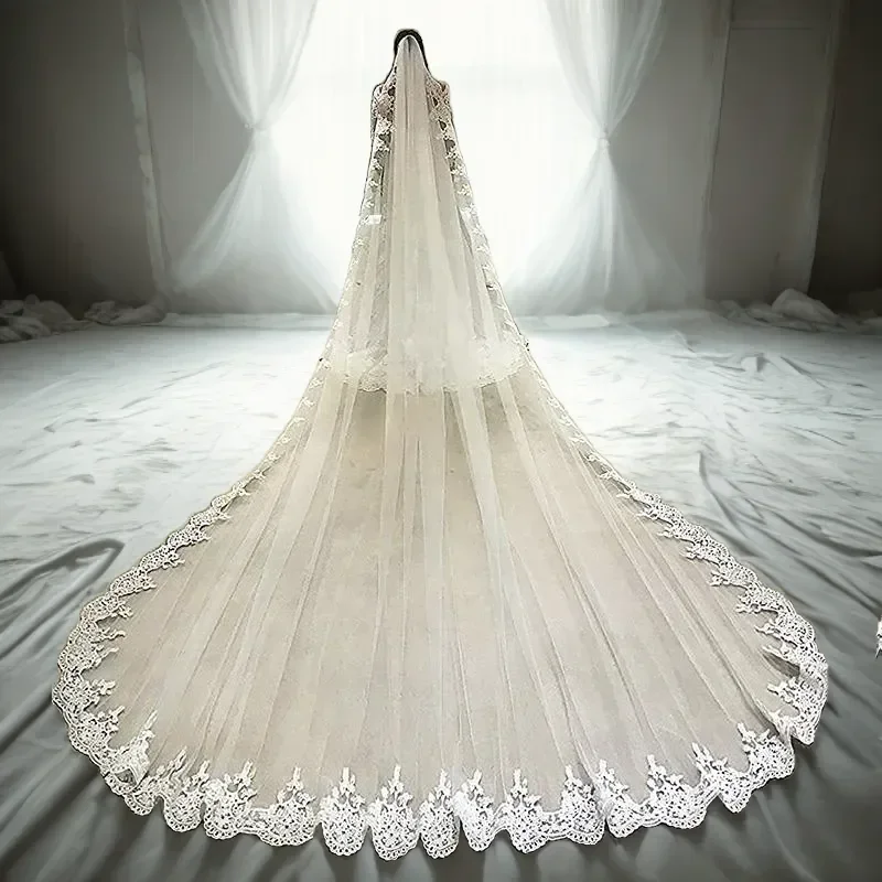 

Cheap Short Wedding Veil With Comb Cut Edge 2 Layers Simple Mariage Accessories 2024