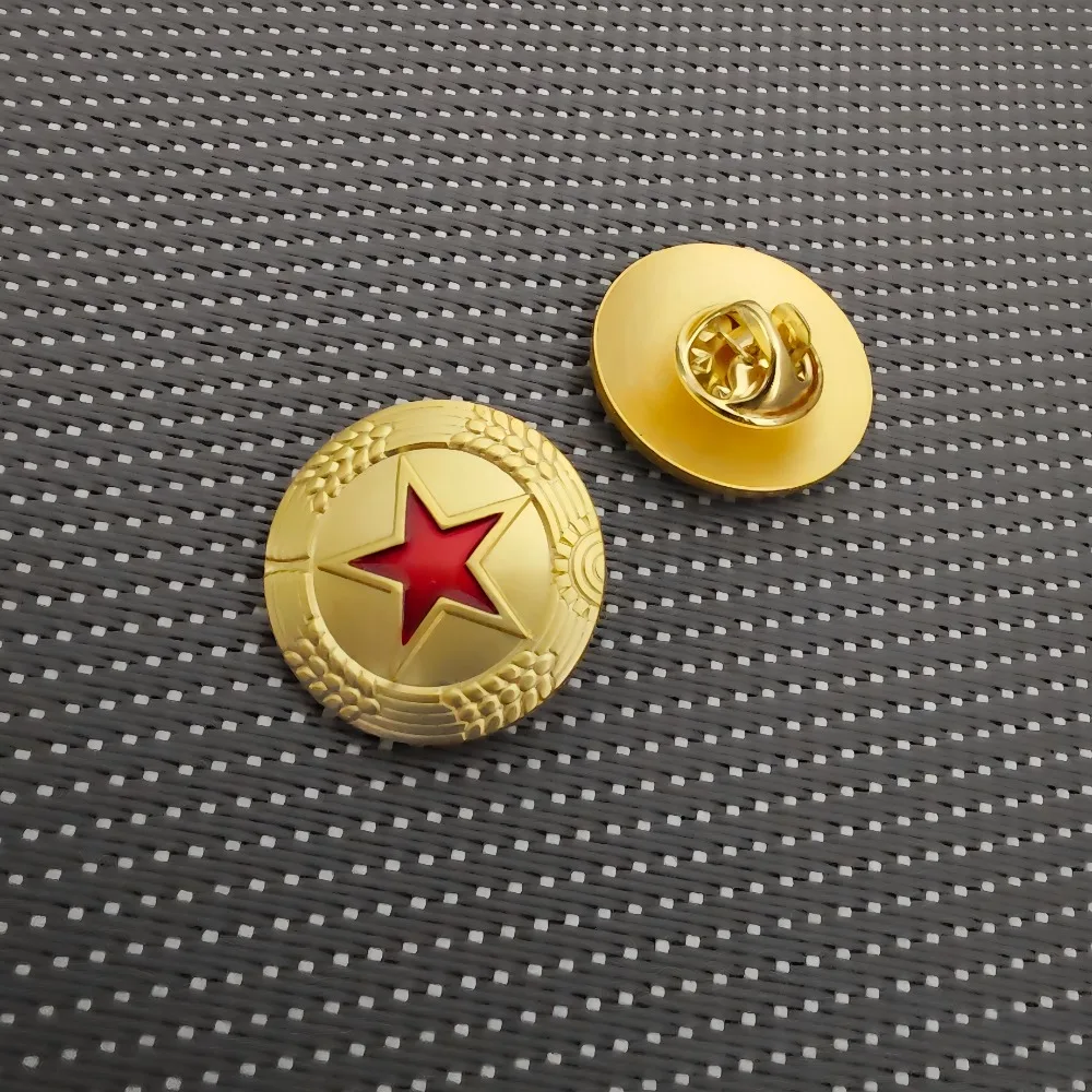 Supply and Demand Symbol Pin Metal Collar Flower Badge Copper Accessory Nostalgic Badge Souvenir Crafts