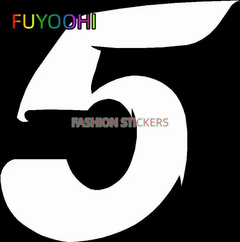 

FUYOOHI Customized Stickers White Racing Numbers Race Number Vinyl Personalized Car Decals