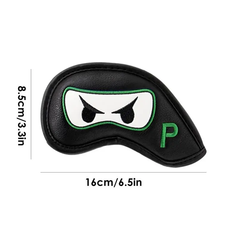 Golf Head Covers Wedge Golf Club Head Covers Embroidered PU Leather Golf Head Cover Magnetic Closure Set Of 10 Golf Driver