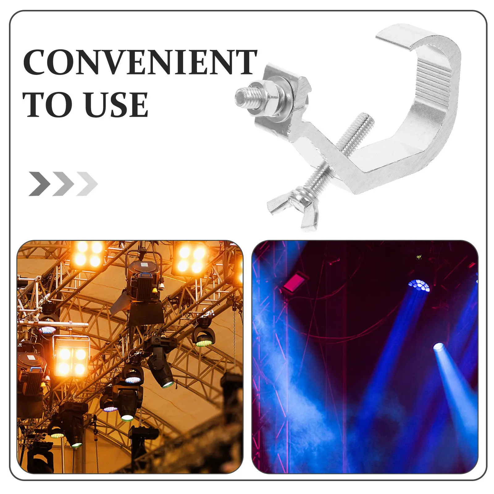4Pcs Stage Light Hooks Aluminum Clamp for Truss Installation Stage Lighting Clips Moving Head Fixtures Dj Theater Lighting