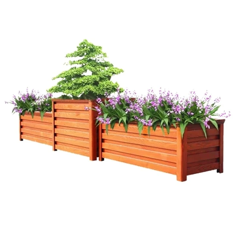 

Balcony flower groove anticorrosive wood road courtyard terrace aluminum alloy flower box planting box tree metal