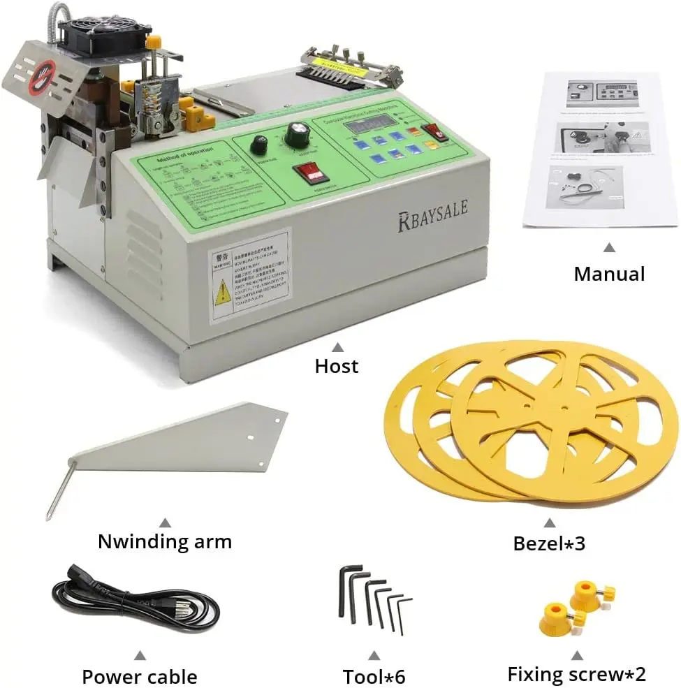 450W Automatic Computerized Rope Cutting Machine Cold Hot Zipper Cutting Ribbon Cutting Webbing Machine Elastic Band