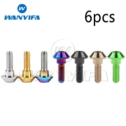 Wanyifa Titanium Bolts M6x20/25mm Hex Head Screws for Yamaha Motorcycle Brakes 6pcs