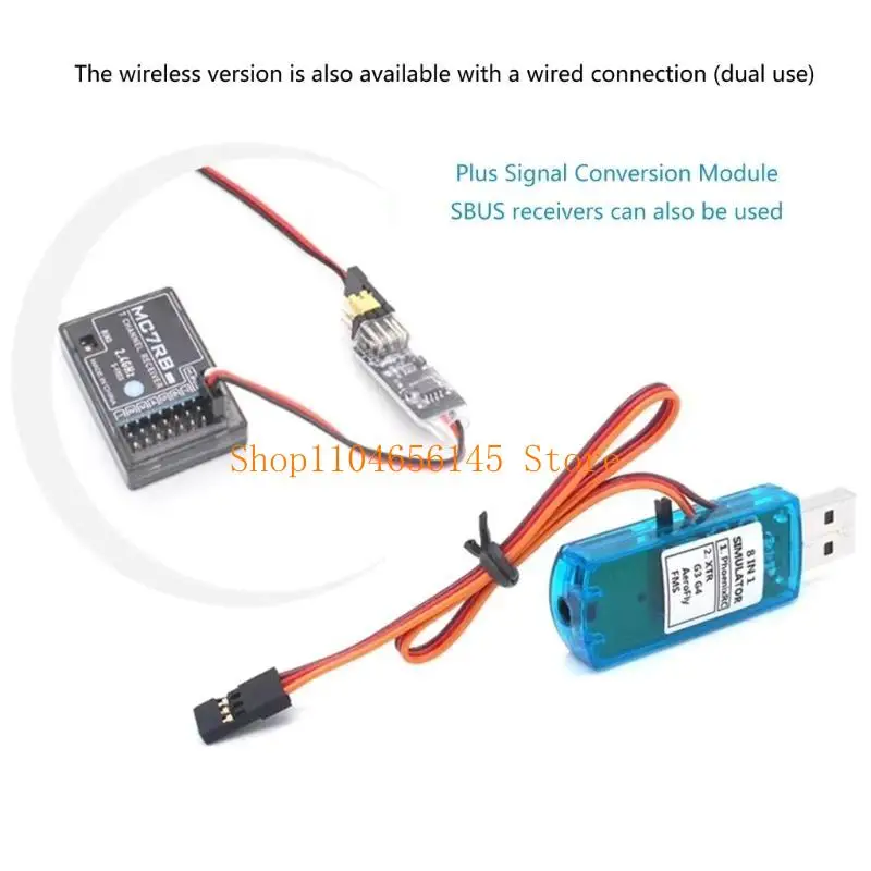 652F Model Aircraft Emulators Simulator AZ5.0 Online Upgraded with Cord Wire for Quadcopter FPVs