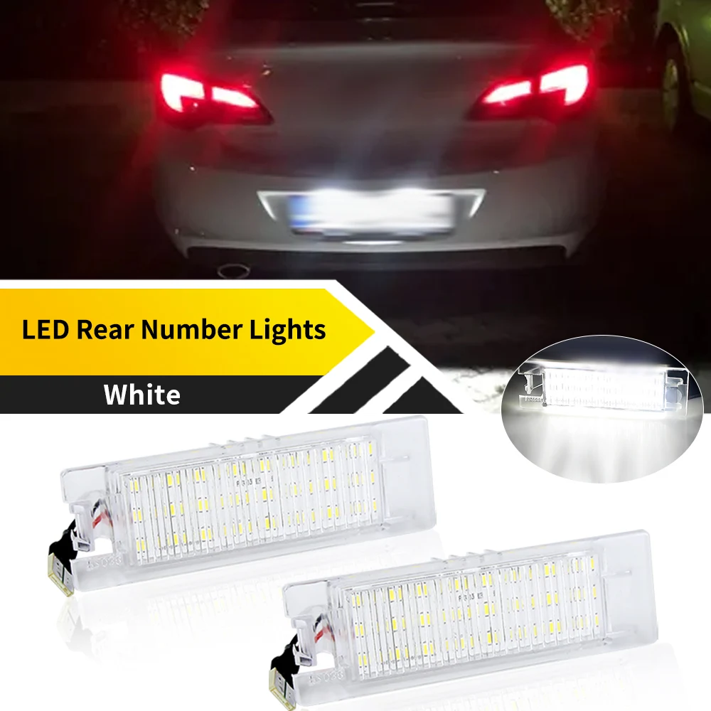 Luz LED para matrícula de coche, 2 uds., para Opel Insignia A 2008-2017 Meriva A 2003-2009 Meriva B 2010-2017 Cascada 2013-2019