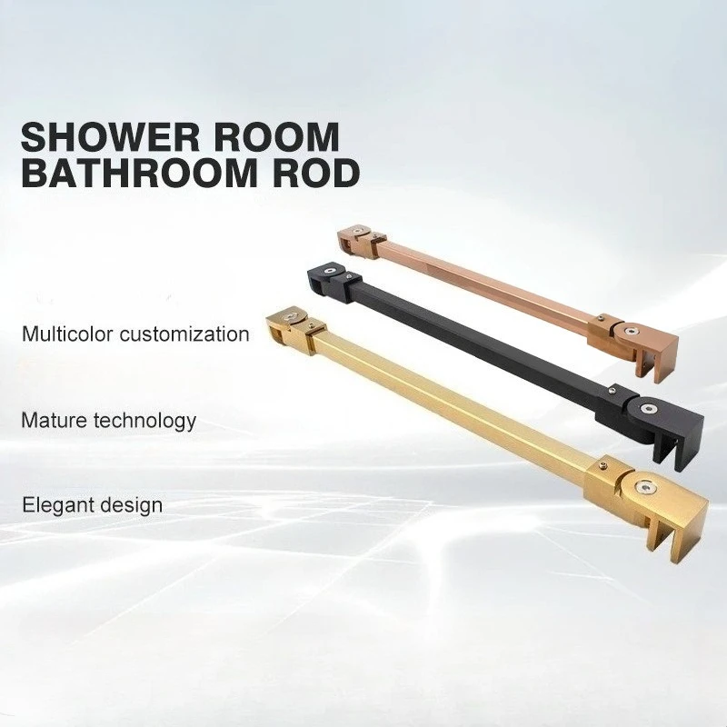 

1PCS Stainless steel Shower Glass door fixed rod/clip,Bathroom glass support bar,length 40/50/60cm