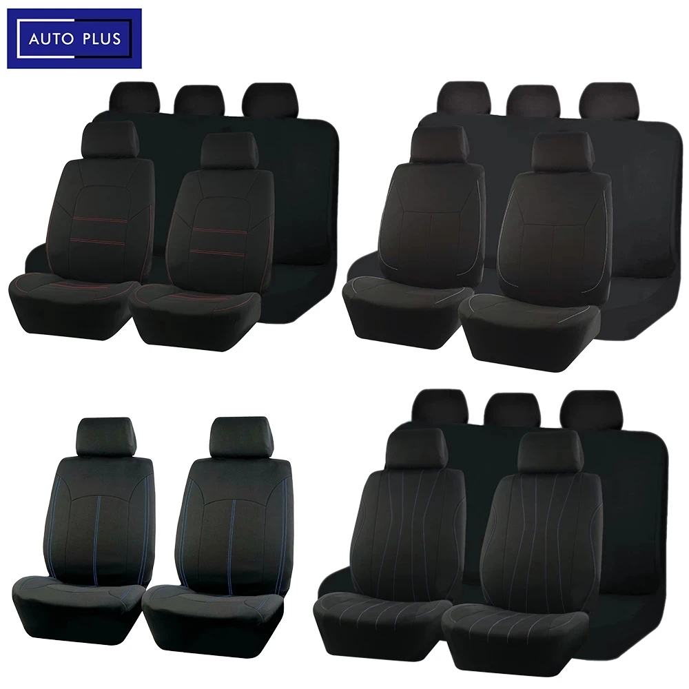 4pcs/9pcs  Universal Polyester Car Seat Cover Set Car Accessories Interior Fit For Most Car, Truck, SUV, or Van