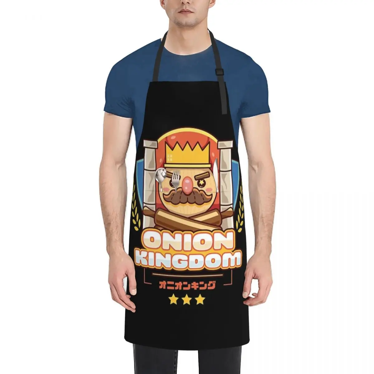 

Onion Kingdom Ruler Fashion Dacron Kitchen Aprons For Woman Men Chef Work