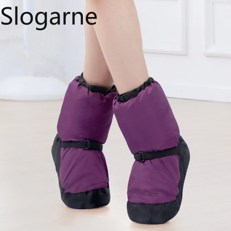 Winter High Top Ballet Shoes Women Yoga Trainning Shoes Girls Elastic Jazz Dance Boots Warm Ballet Dance Booties Stage Footwear