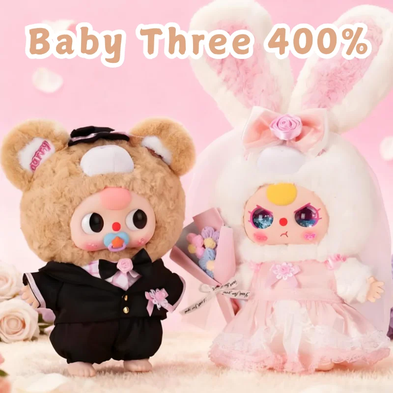 

Baby Three 400% романтическая свадебная серия, плюшевая загадочная слепая коробка, большой размер, виниловая плюшевая кукла, украшение комнаты, игрушки, коллекционный подарок