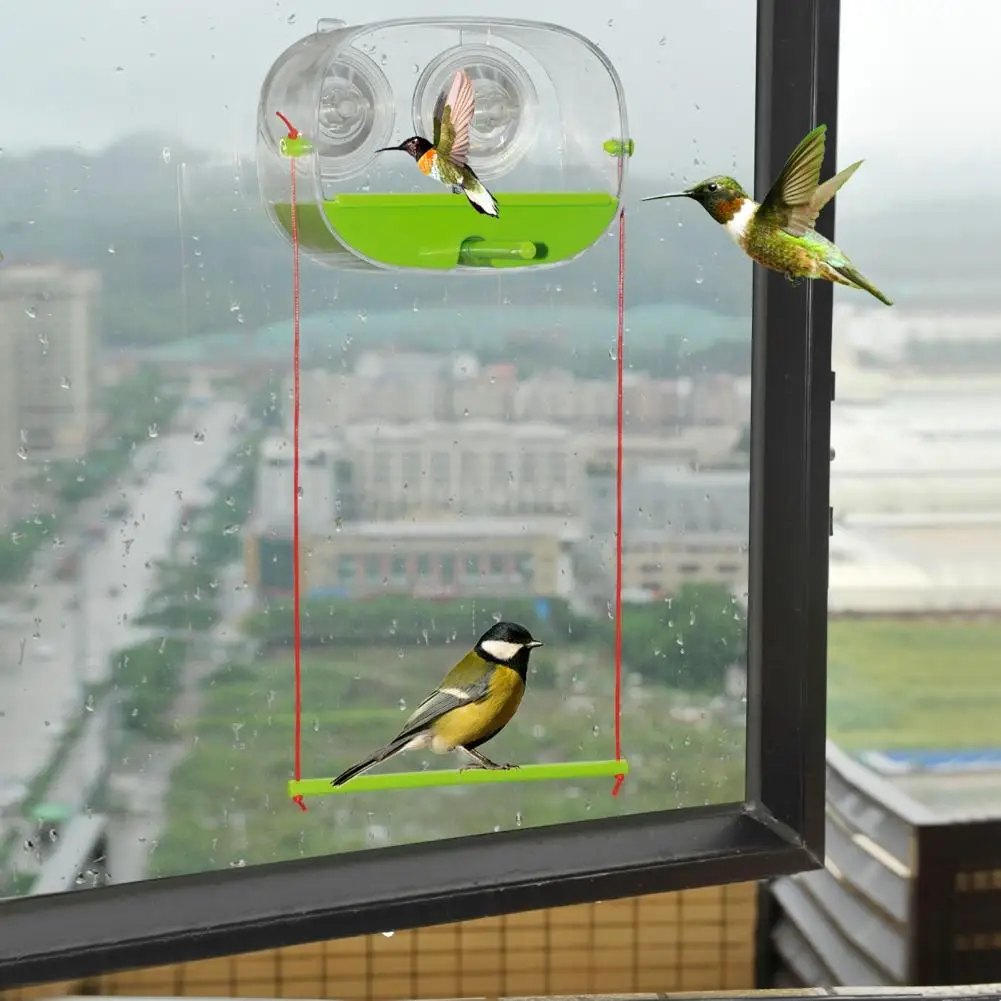 Attractive Design Bird Feeder Window Bird Feeder with Suction Cup for Hummingbirds Outdoor Bird Food Feeder Gift for Watching