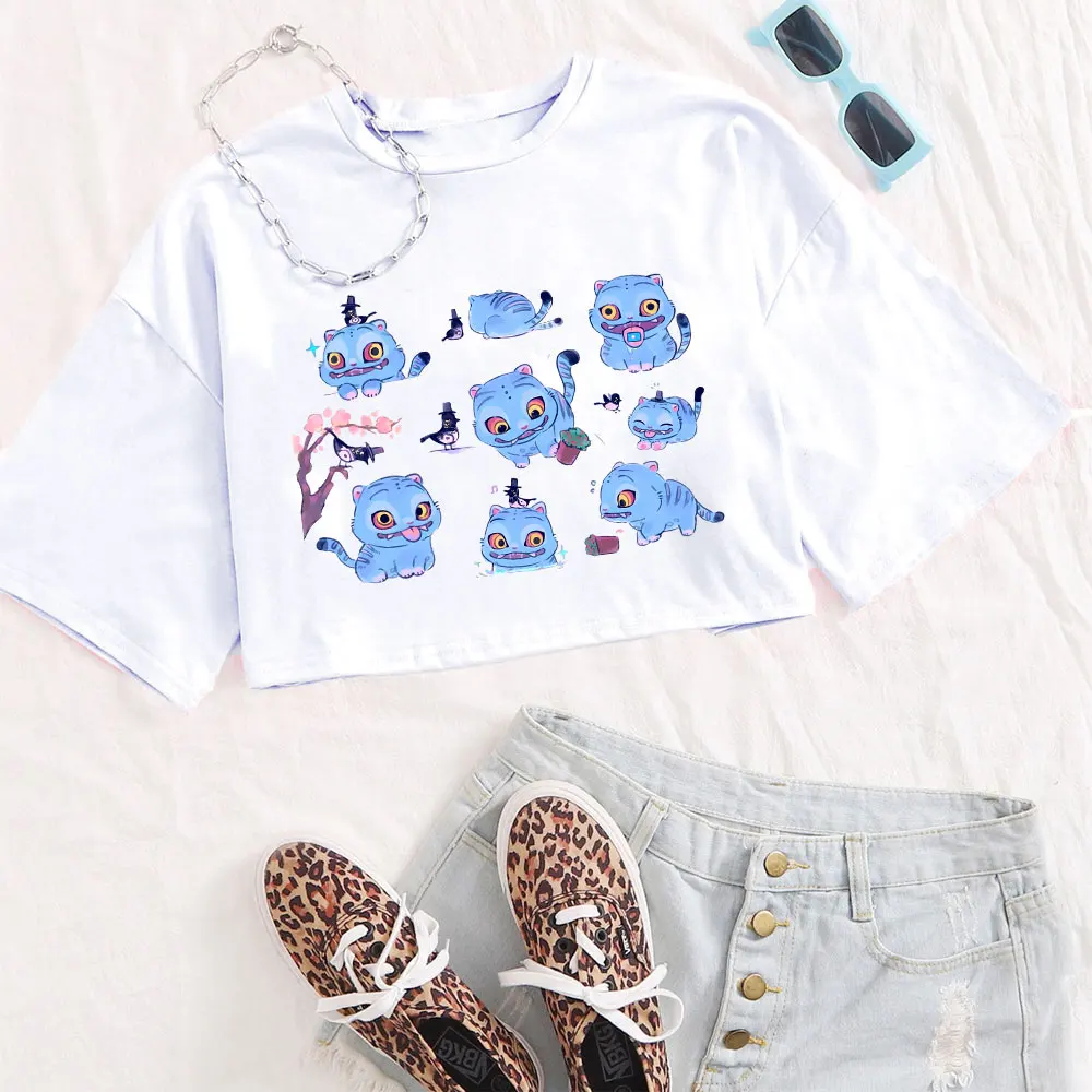 Kpop Demon Hunters 2025 Derpy Tiger haut court chemise Sexy filles T-shirt pour les Fans cadeau