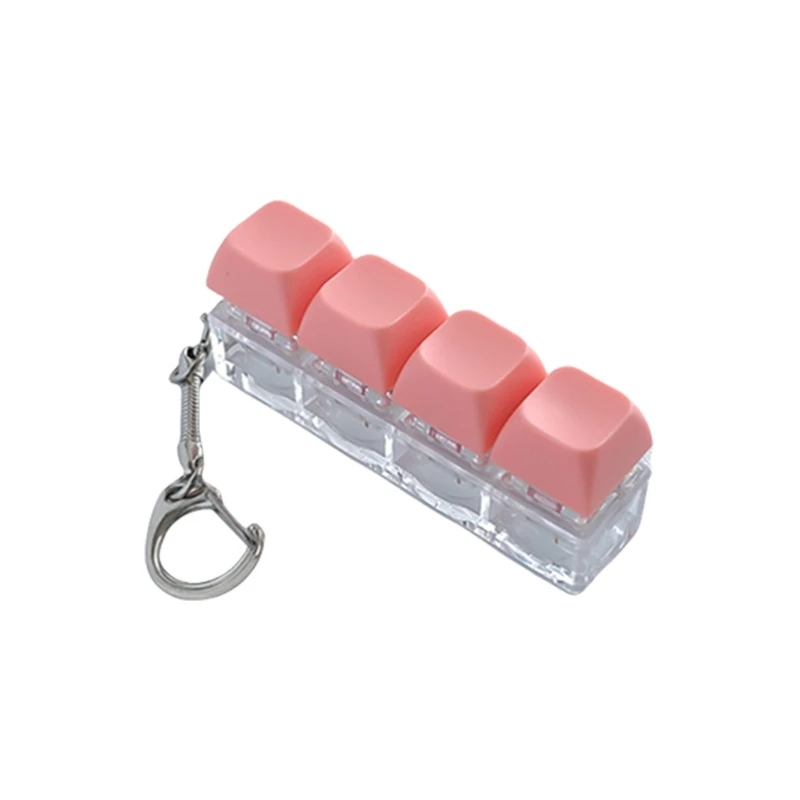 แบบพกพา 4 พลาสติก Keycap ความวิตกกังวลบรรเทาของเล่นสำหรับความเครียดบรรเทา Enhancement สำหรับเด็กและผู้ใหญ่ 15UB
