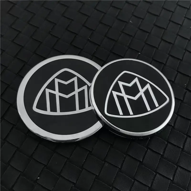 Round Emblem Badge for Maybach S320L S400 S500 S600 S680 Car Styling Steering Wheel Center Sticker Hood Cover Lay Logo with Pins