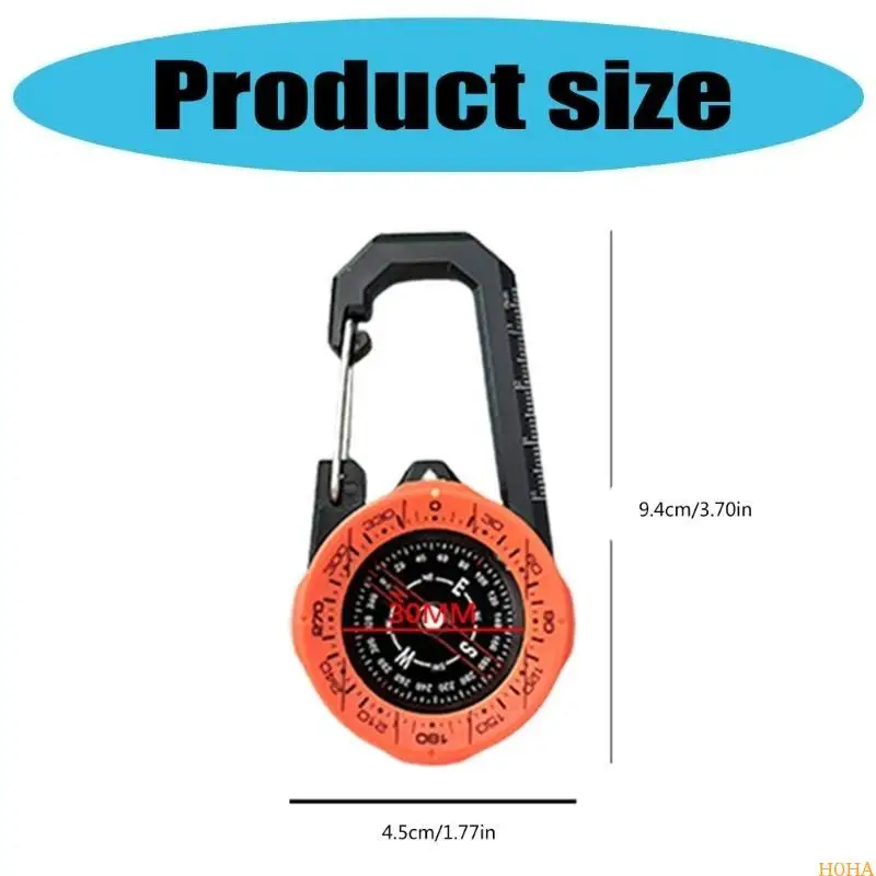 N0HA Buckle Type Componsses Portable Outdible Sports Directional Guide Carabiner Compassions