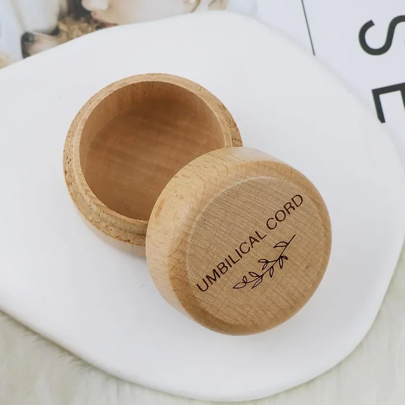 Personalised Engraved Baby Tooth Box Keepsake Teeth Umbilical First Curl Hair Collect Box Custom Name Wood Box Baby Shower Gift