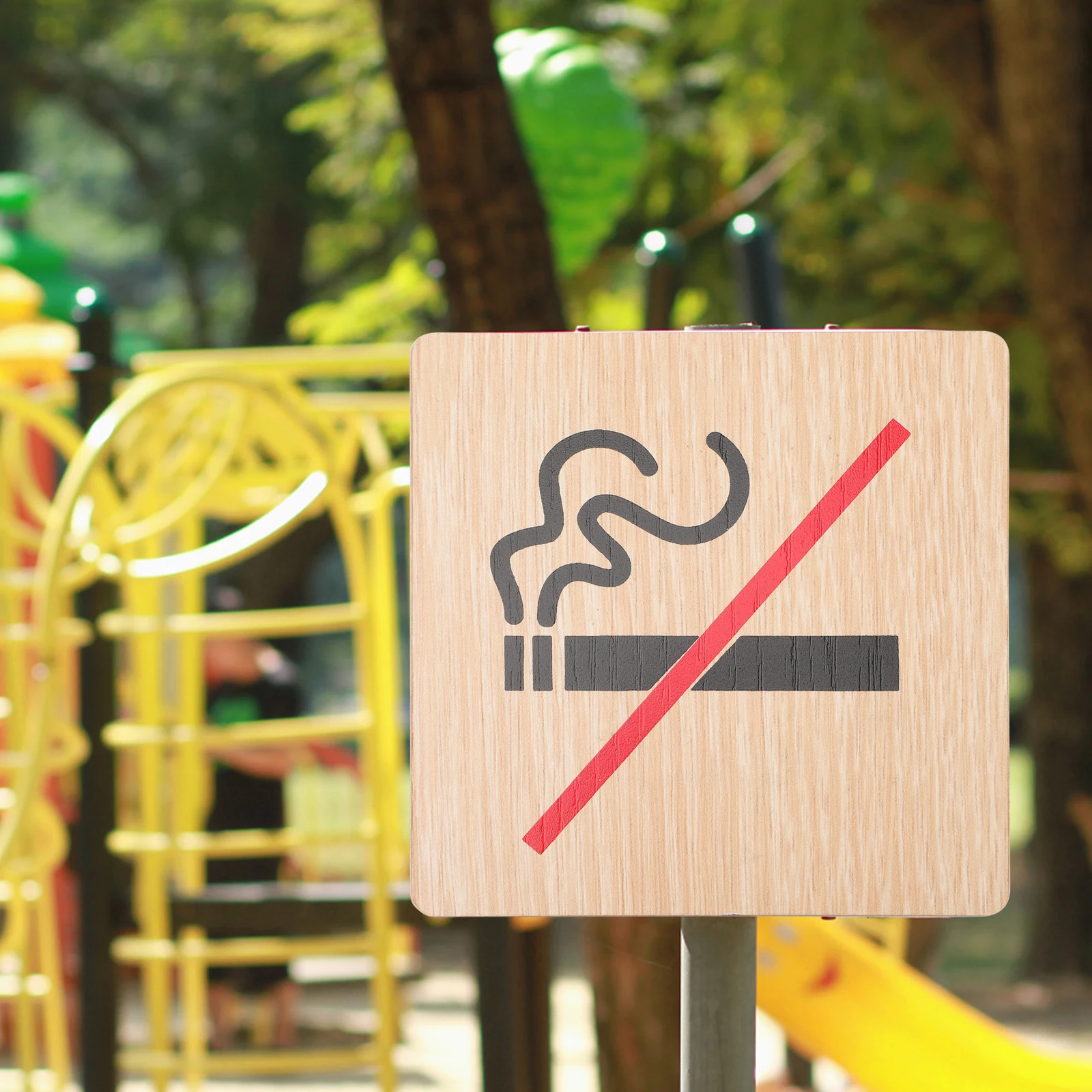 

4pcs No Sign Board Sign Wood Warning Signs for Hotel School Hotel Warning Board Wall Signs Traffic Safety