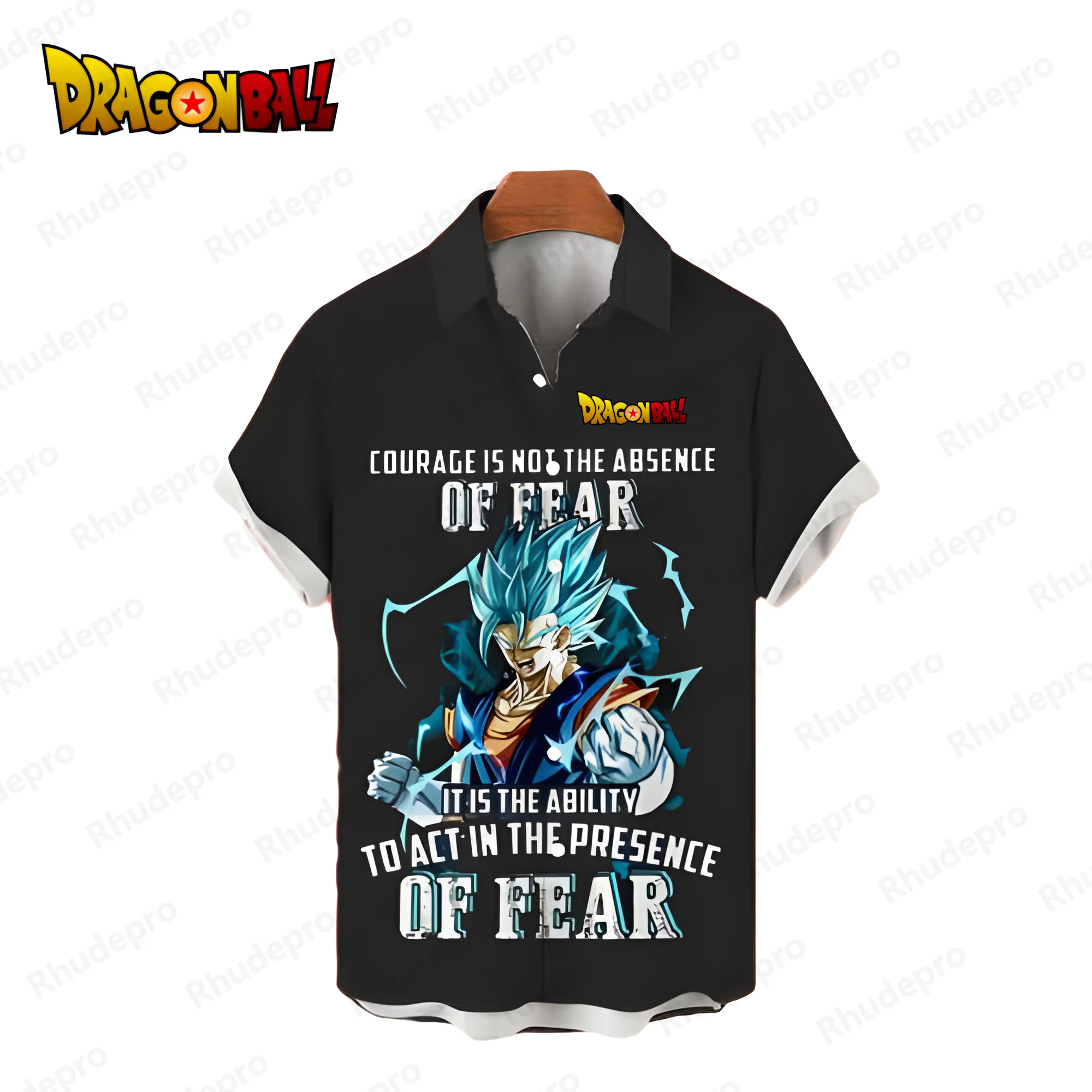 

2024 Dragon Ball Z Vegeta Men's Shirts Blouse Y2k Anime Streetwear Beach Style Men's Social Shirt Super Saiya Aesthetic Clothing