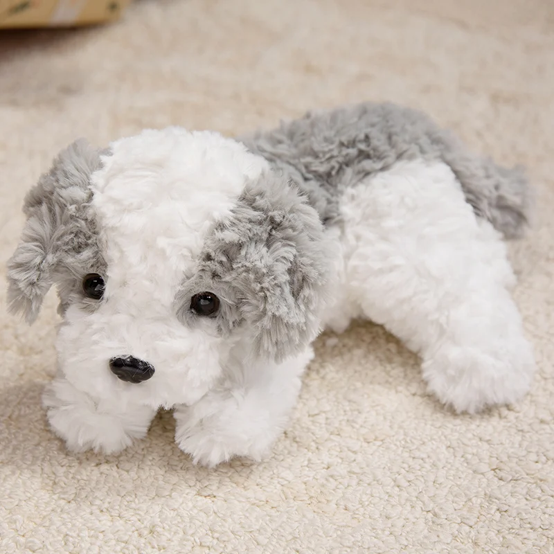 32/42/48CM Simulation Liegen Welpen Hund Plüsch Spielzeug Weiche Stofftier Puppe Weiche Hund Kissen Begleiten geschenke – Detail 4