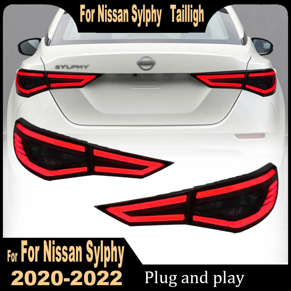 日産シルフィ2020 2021 2022 2023用LEDテールライト,車の改造,組み立てアクセサリー,プラグアンドプレイ