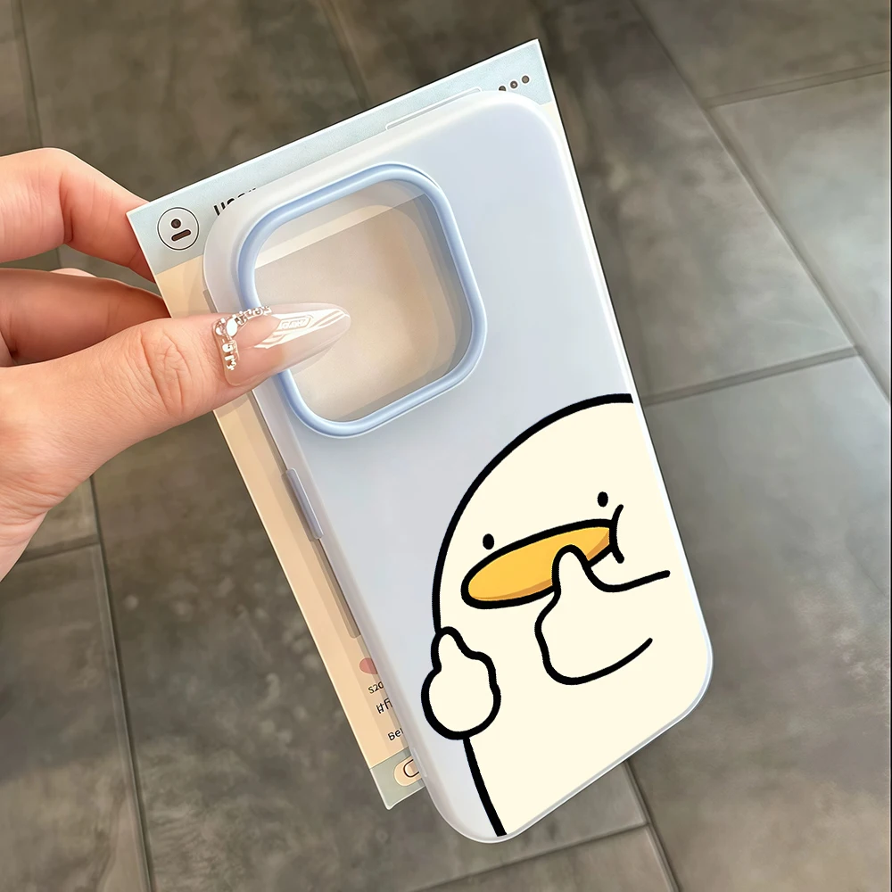 Für iPhone 17 15 16 14 Pro Max Hülle Plus Cartoon Ente Niedliche Abdeckung Für iPhone 13 11 12 ProMax XS XR 8 Plus Bonbonfarbene Hüllen – Detail 7