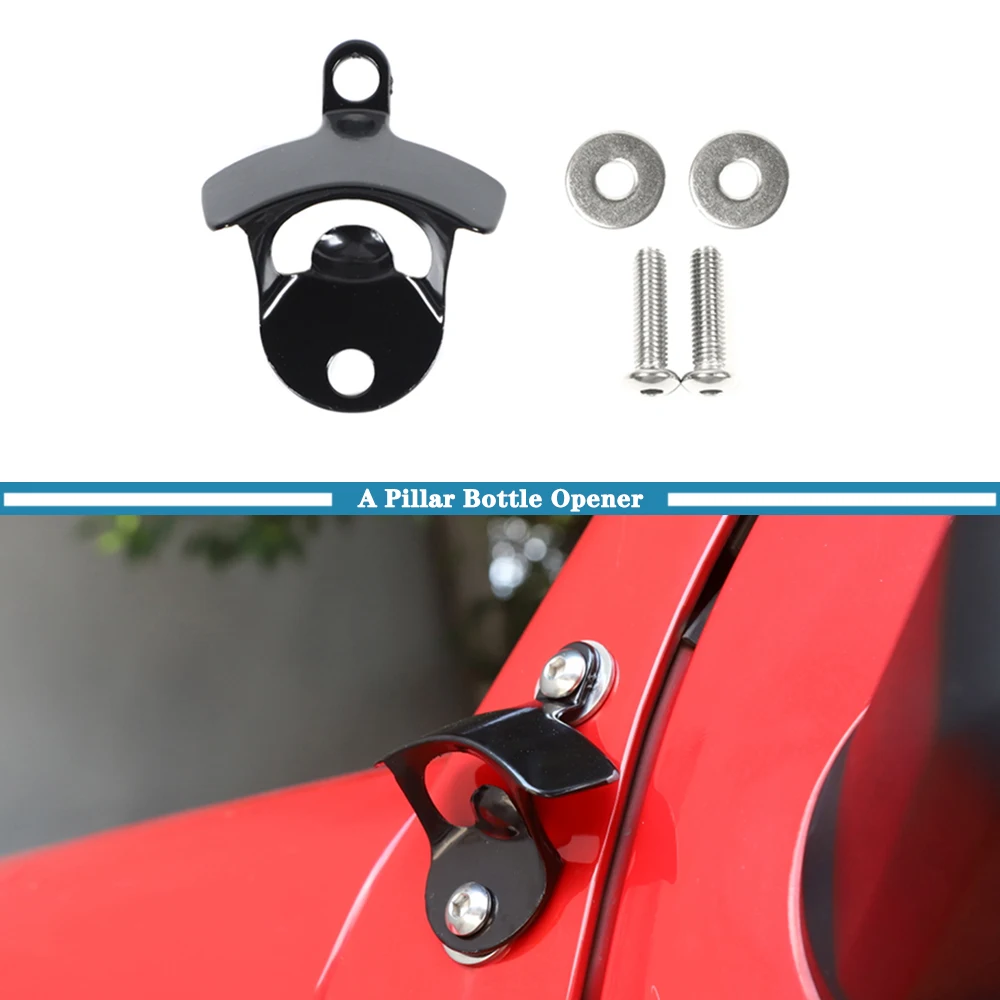 Car Mirror Side A Pillar Column Bottle Opener Screwdriver for Jeep Wrangler JK JKU 2007-2015 2016 2017 Exterior Accessories Iron