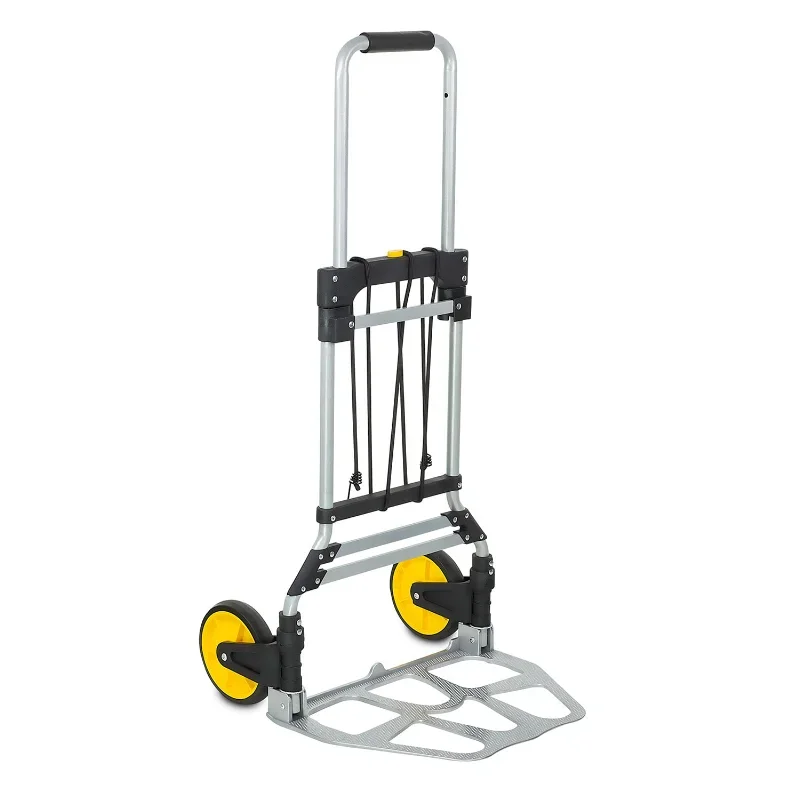 

Mount-it! Folding Hand Truck and Dolly with Telescoping Handle 264 Lb Capacity Tool Cart Tool Trolley on Wheels