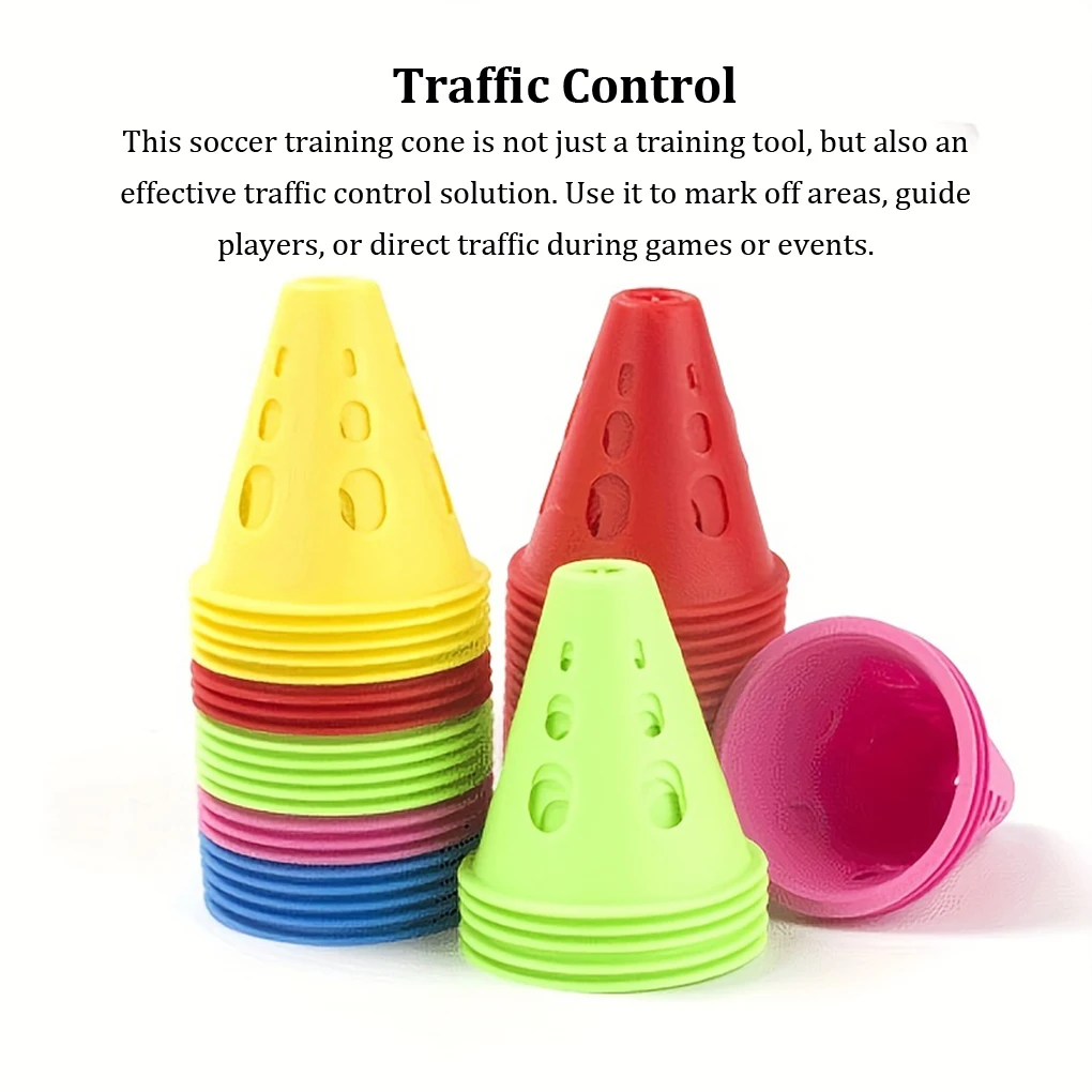 

10pcs/lot Colorful Skate Pile Cup Windproof Roller Skating Cone Agility Training Marker Slalom Skateboard Marking Cones