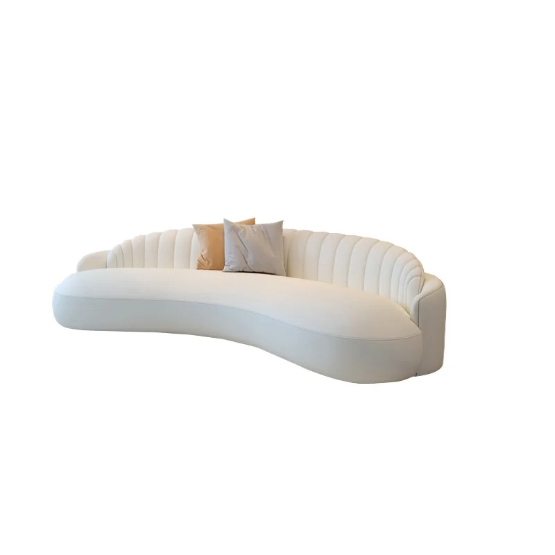 Curved Love Seat Soft Decoration Sofa White Designer Bedroom Modern Living Room Sofas Couch Cutelounge Muebles Home Furniture