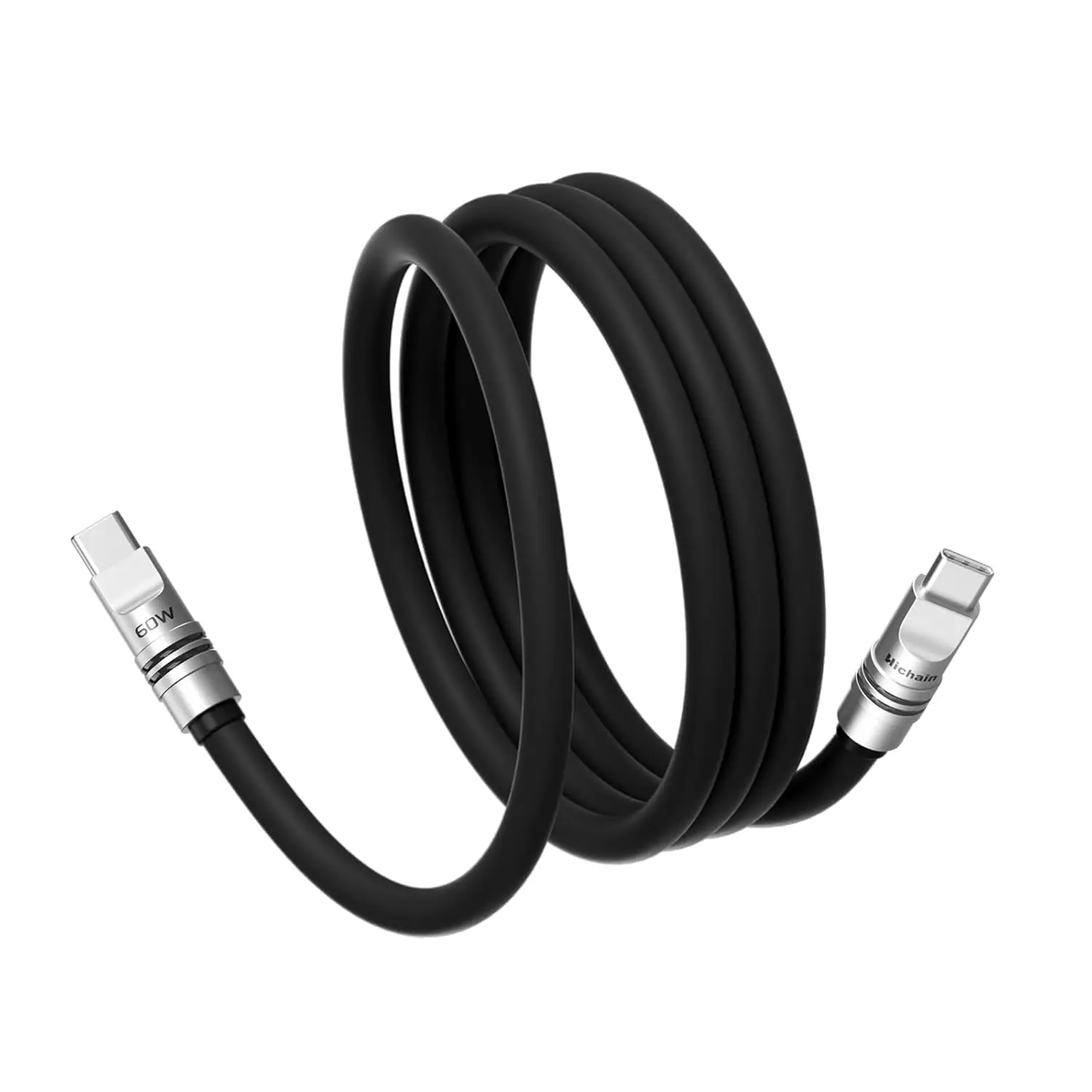 USB C To Type C Fast Charging Cable 60W For iphone Liquid Silicone USB C Phone Charging Cable For Xiaomi Laptop Tablets 1.2M/2M
