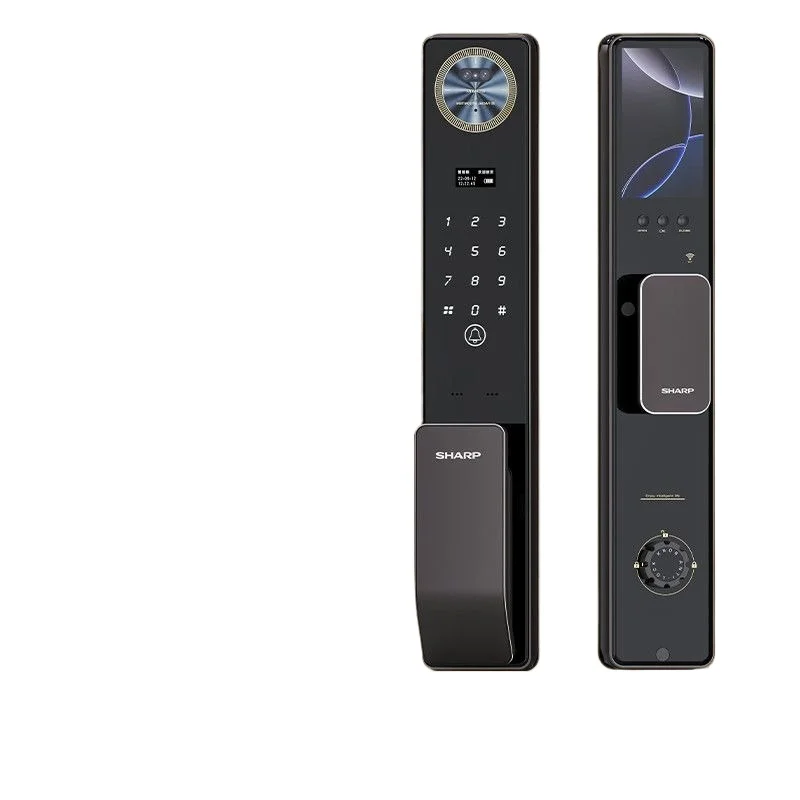 Smart door lock 3D facial recognition large screen cat eye fingerprint password