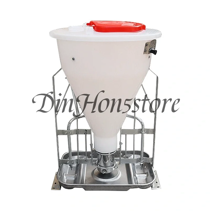 Pig feeding trough, stainless steel wet and dry trough Automatic feeding barrel feeder Free feeding trough