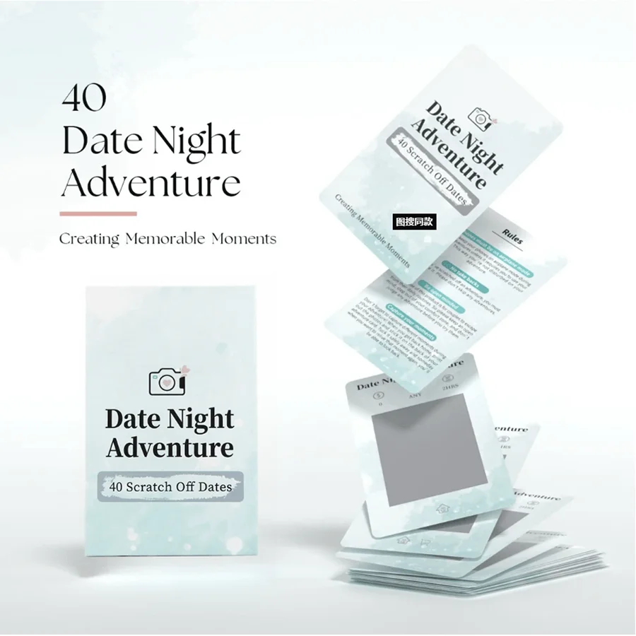 Date Night Adventure Card Game - Creative Multiplayer Board Game Card For Couples, Love Quiz Trivia Game For Family Party