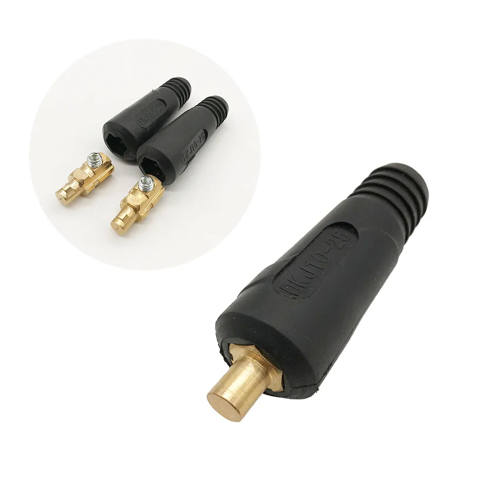 2PCS Cable Connector Welding Plug Solder Terminal High Conductivity Heat Oil Impact Resistant Insulated