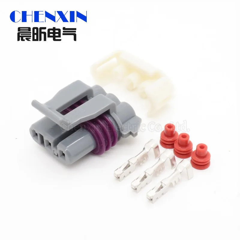 Car Accessory 3Pin Female LS MAP And 58x Crank Engine Speed Sensor Auto Waterproof Connector for Wiring Connector 12129946