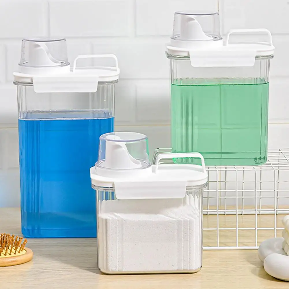 Narrow Sides Bottle Opening Dispenser Laundry Detergent Dispenser Bottle Set for Easy Pouring Organization Laundry for Storage