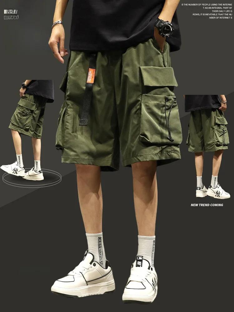 

Jeanswest Military een Workwear orts Men's Summer Thin Ice Silk Qui Dry Sports Casual Five-Quarter Length Pants