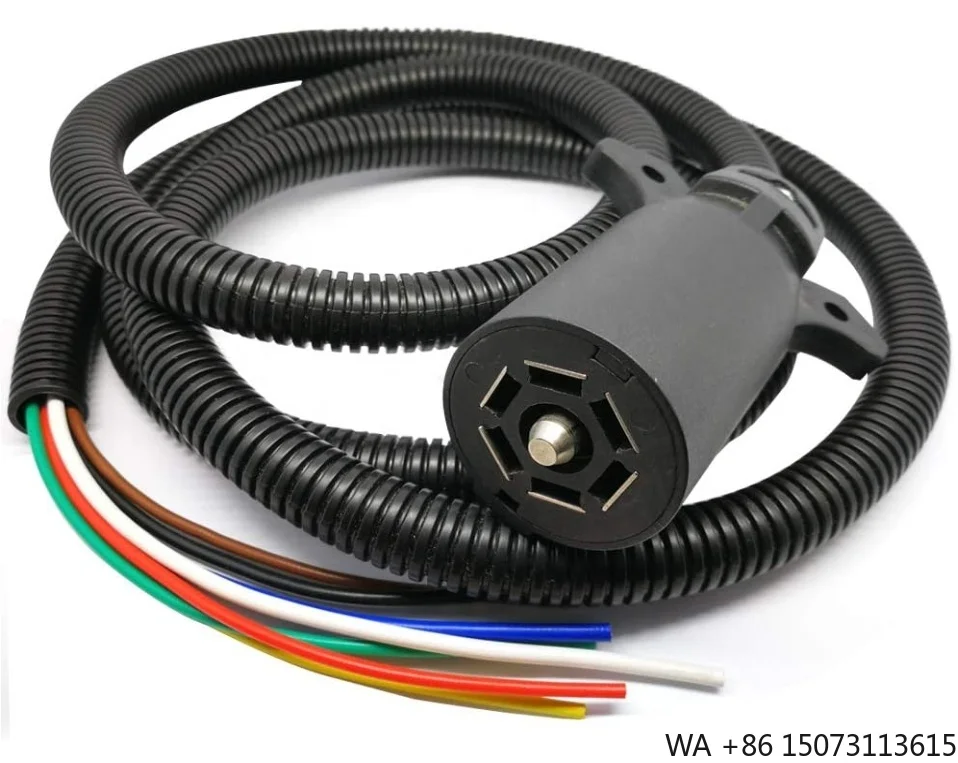 7Way Trailer Plug Cord Wiring Harness 100% Cooper Extension Wire RV Blade Trailer Side Replacement Cable Wire
