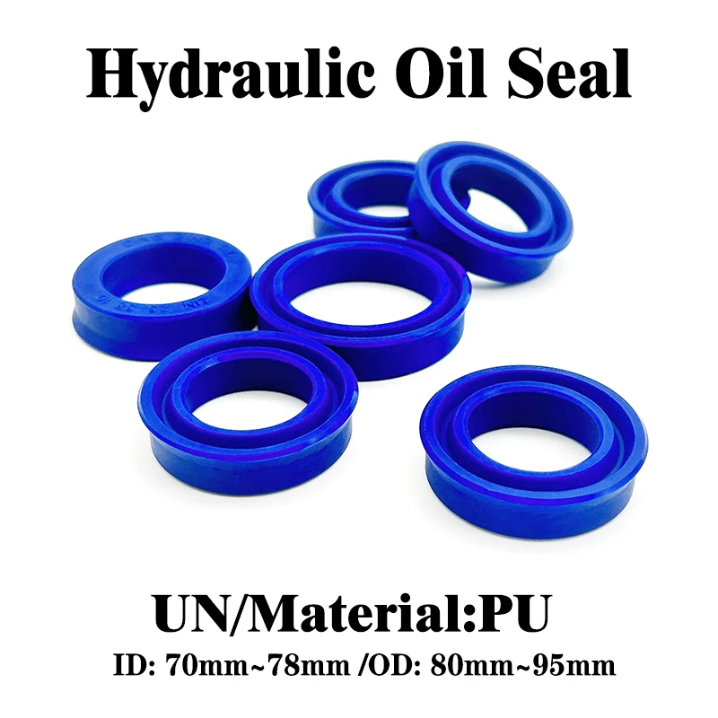 

Efficient Blue Polyurethane UN Oil Seal for Hydraulic Equipment Prevents Fluid Leakage ID 70mm~78mm OD 80mm~95mm Sealing Ring