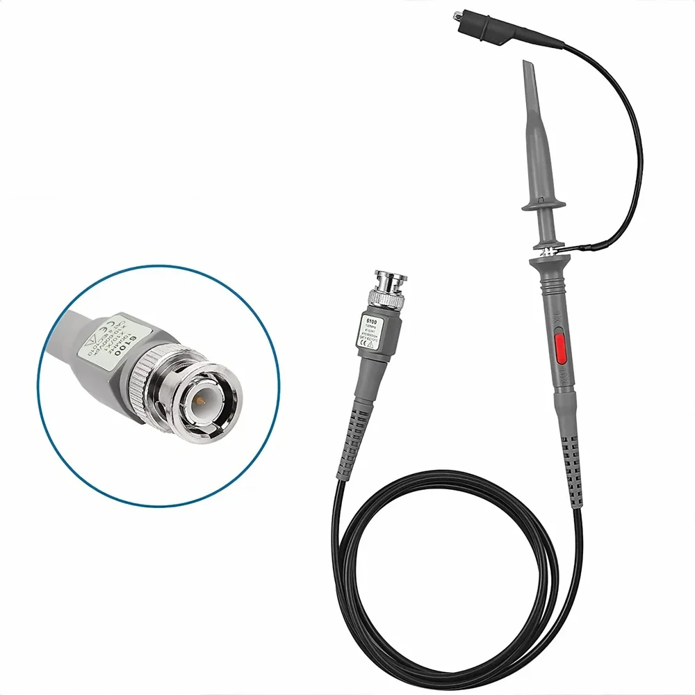 P6100 BNC Oscilloscope Probe 100MHz 1X 10X Mayitr High Precision Scope Analyzer Alligator Clip Probes Test Leads Probe