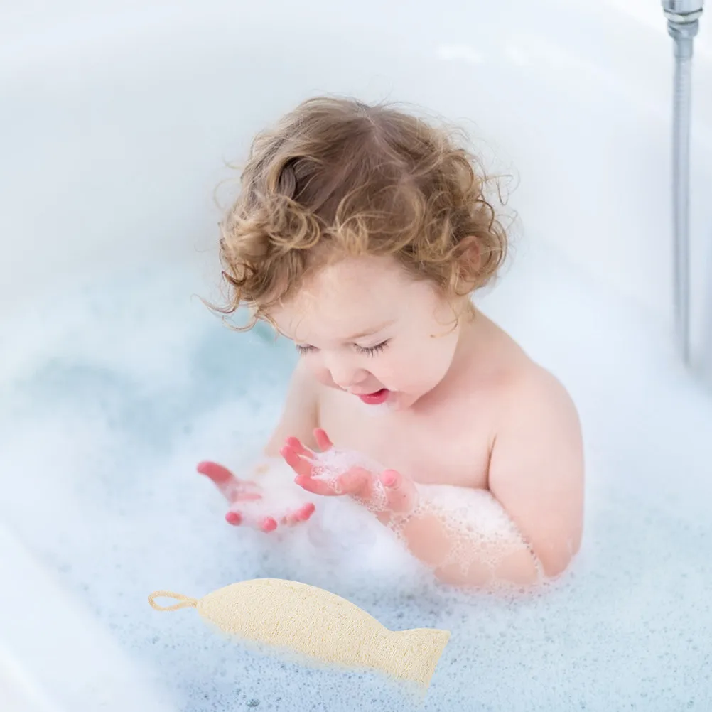 

2Pcs Cartoon Thickened Loofah Bath Towel for Children Double-Sided Back Scrubber Kids Shower Body Cleaning Tool Bath Accessories