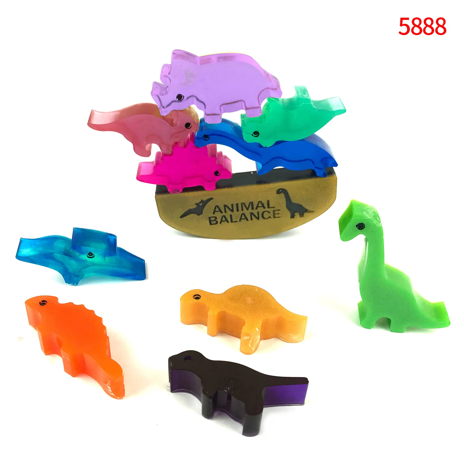 DIY Dinosaur Silicone Mold Building Blocks Animal Dinosaur Balance Stacking Blocks For Children's Toy Jewelry Silicone Mold