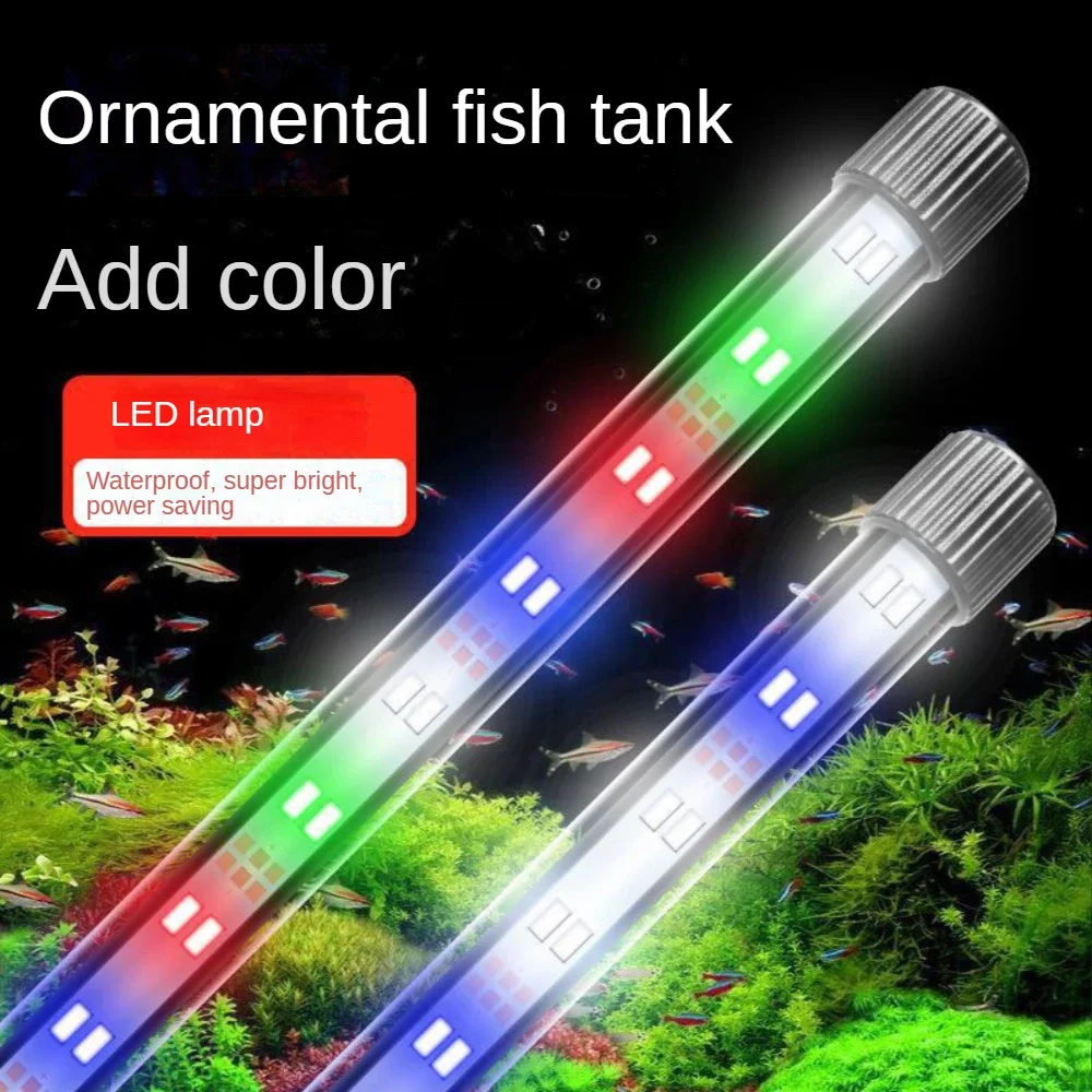 

15W Submersible LED Aquarium Light Multi-Color Change 7 Inch to 47 Inch Aquatic Strip Lamp for Reef Coral Aquarium Decor