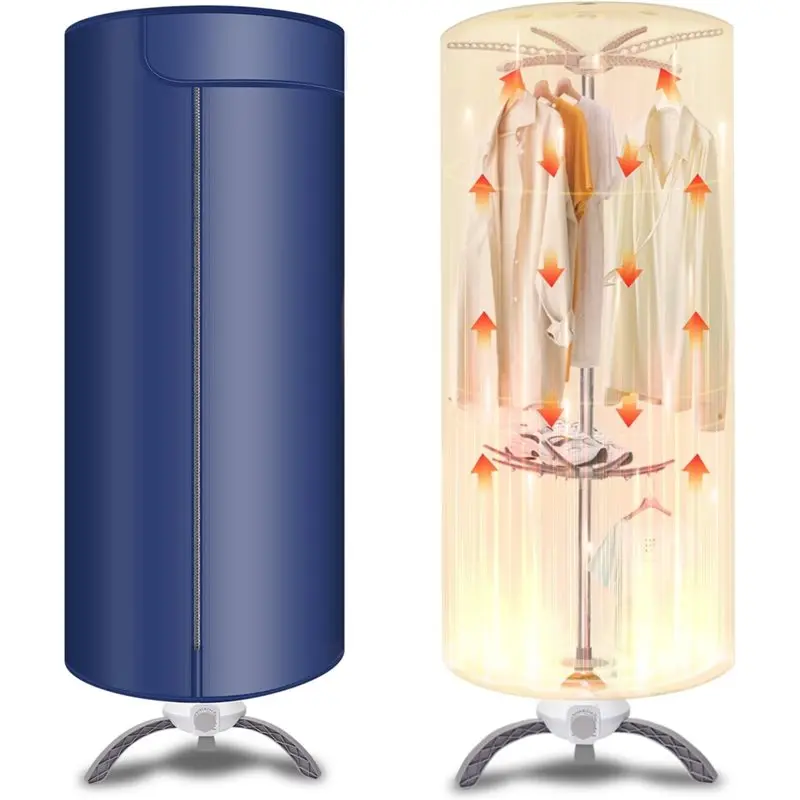 【OFF SHELF】Portable Clothes Dryer For Apartments, Rvs& Travel- Quiet Fast-Drying Machine, Mini Compact Design EU EU Plug