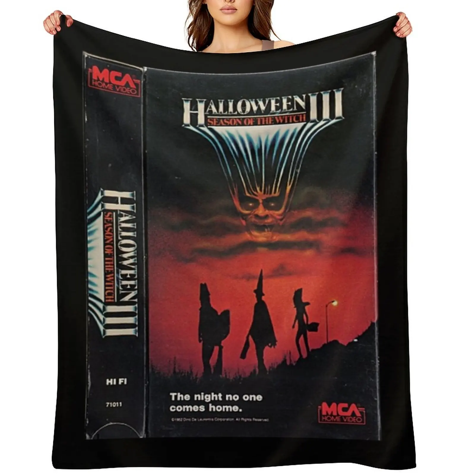 

Halloween 3: Season Of The Witch VHS Throw Blanket Bed linens Sofa Sleeping Bag Comforter Blankets