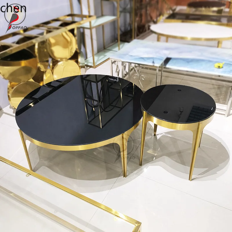 YFY Simple Modern Nordic Tempered Glass Coffee Table Minimalist Small Table Small Apartment Light Luxury