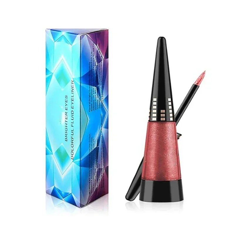 Matita impermeabile Eyeliner perlato lucido a lunga durata Strumento per il trucco di bellezza Nessun sbavatura Eyeliner liscio 6 colori